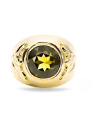 14k žlté zlato Žltý peridot  Vintage style vrc078y